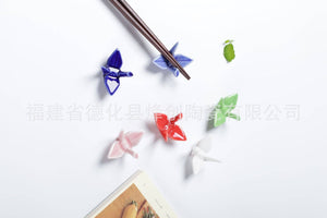 Paper Cranes Chopstick Rest: Mint green