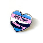 Load image into Gallery viewer, Proud Parent Trans Flag Enamel Pin