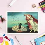Load image into Gallery viewer, The Birth of Cat Venus Art Print