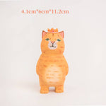 Load image into Gallery viewer, Gohobi handcrafted Wooden Large Cat Ornament - Ginger Cat
