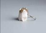 Load image into Gallery viewer, Gohobi handcrafted wooden British Shorthair cat keyring
