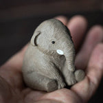 Load image into Gallery viewer, Gohobi Handmade elephant ornaments Tea pet ceramic
