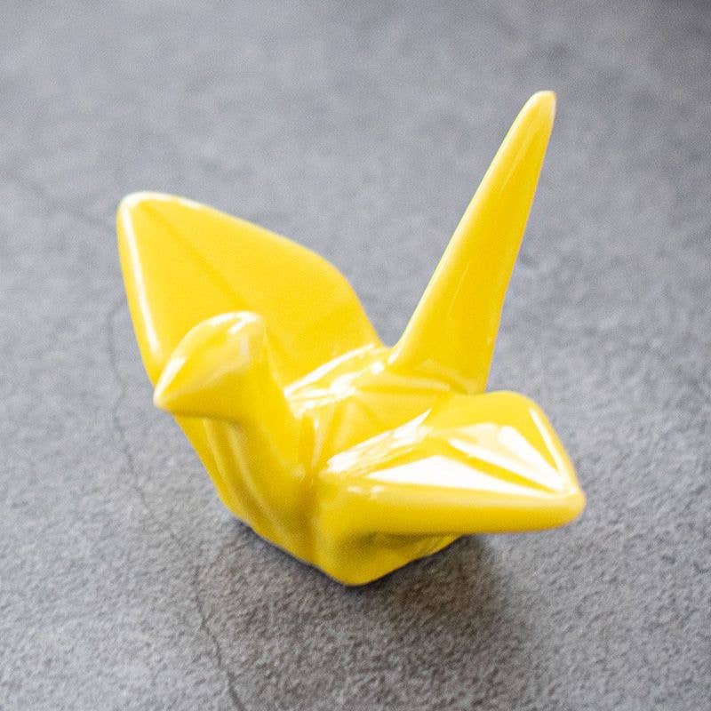 Paper Cranes Chopstick Rest: Yellow