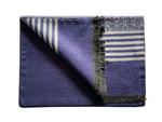 Load image into Gallery viewer, Blue Stripe and Lattice Bamboo Scarf
