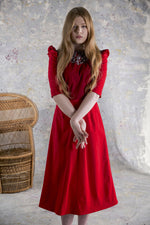 Load image into Gallery viewer, APRIL LACE RED DRESS
