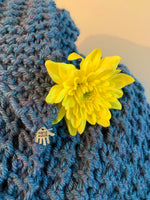 Load image into Gallery viewer, Sea Storm hand knitted winter wrap by Granny
