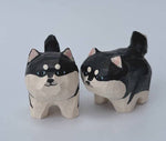 Load image into Gallery viewer, Gohobi hand crafted wooden husky dog ornaments
