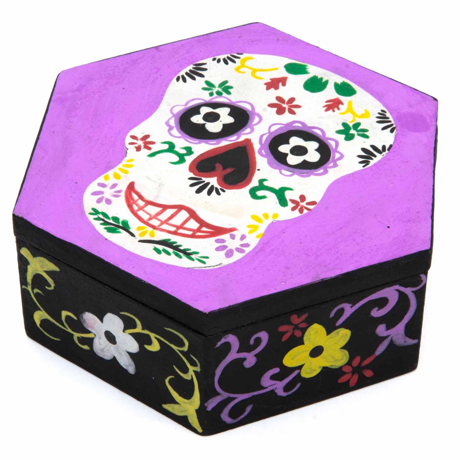 Hand painted Skull Box