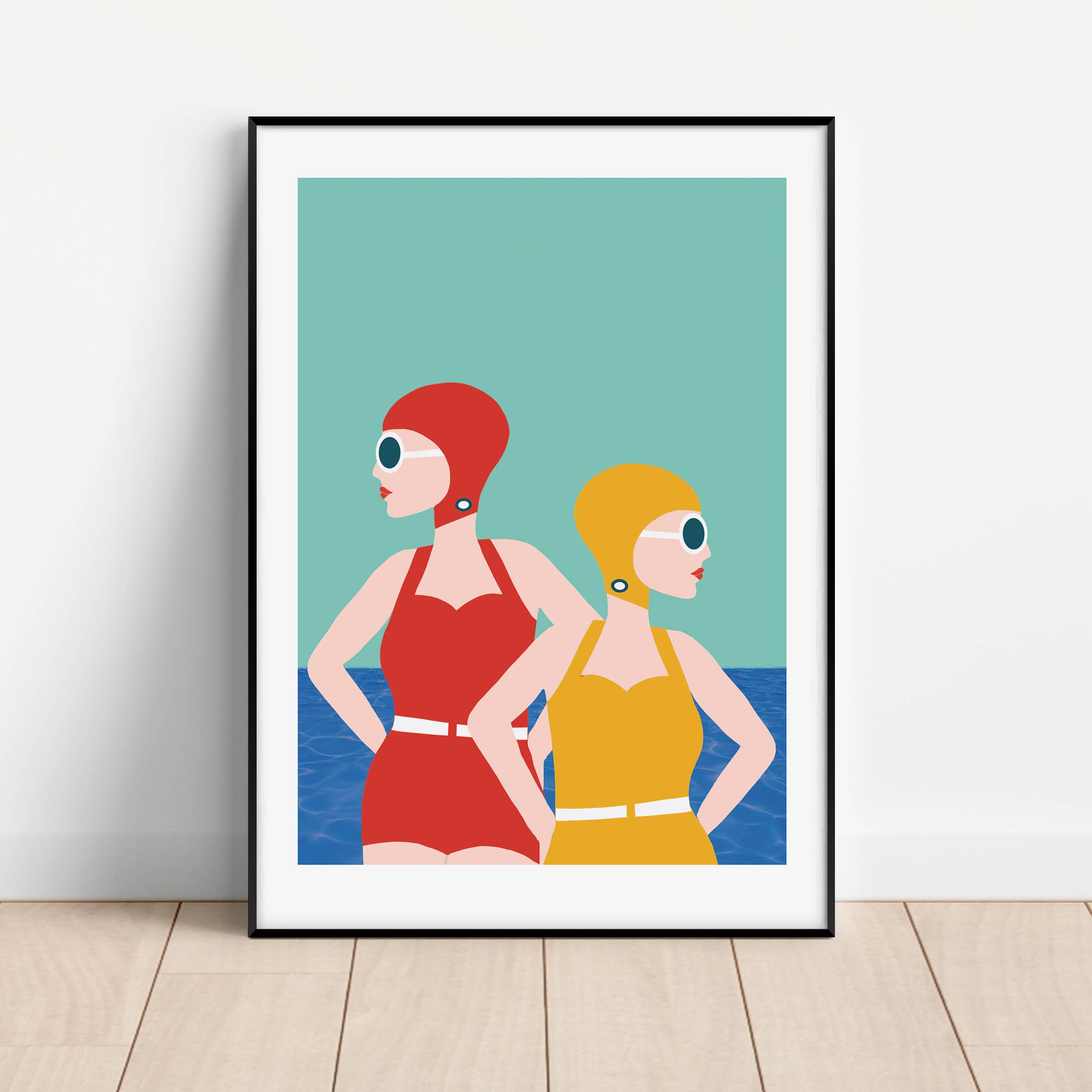 Lido Style Unframed Print: A4 Gail Myerscough