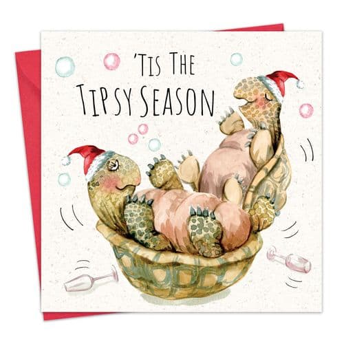 Tipsy Turtle - Funny Christmas Card