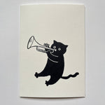 Laden Sie das Bild in den Galerie-Viewer, Jazz Cats Card - Trumpet and Cello Takako Copeland
