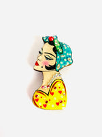 Load image into Gallery viewer, Retro 50s Style Unusual Lady Brooch
