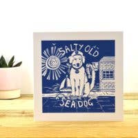 Salty Old Sea Dog Greetings Card