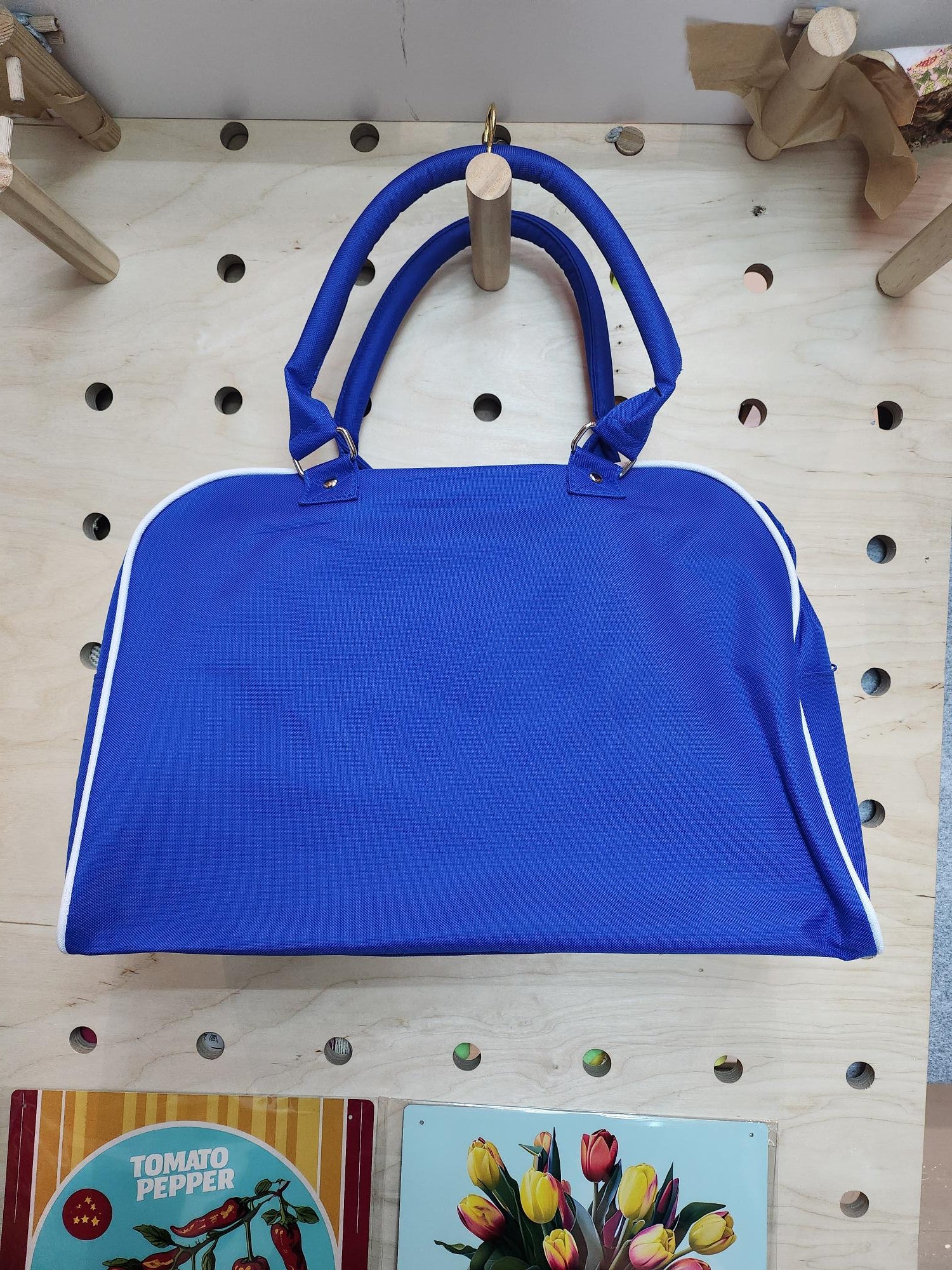 Retro Bowling Bag Blue