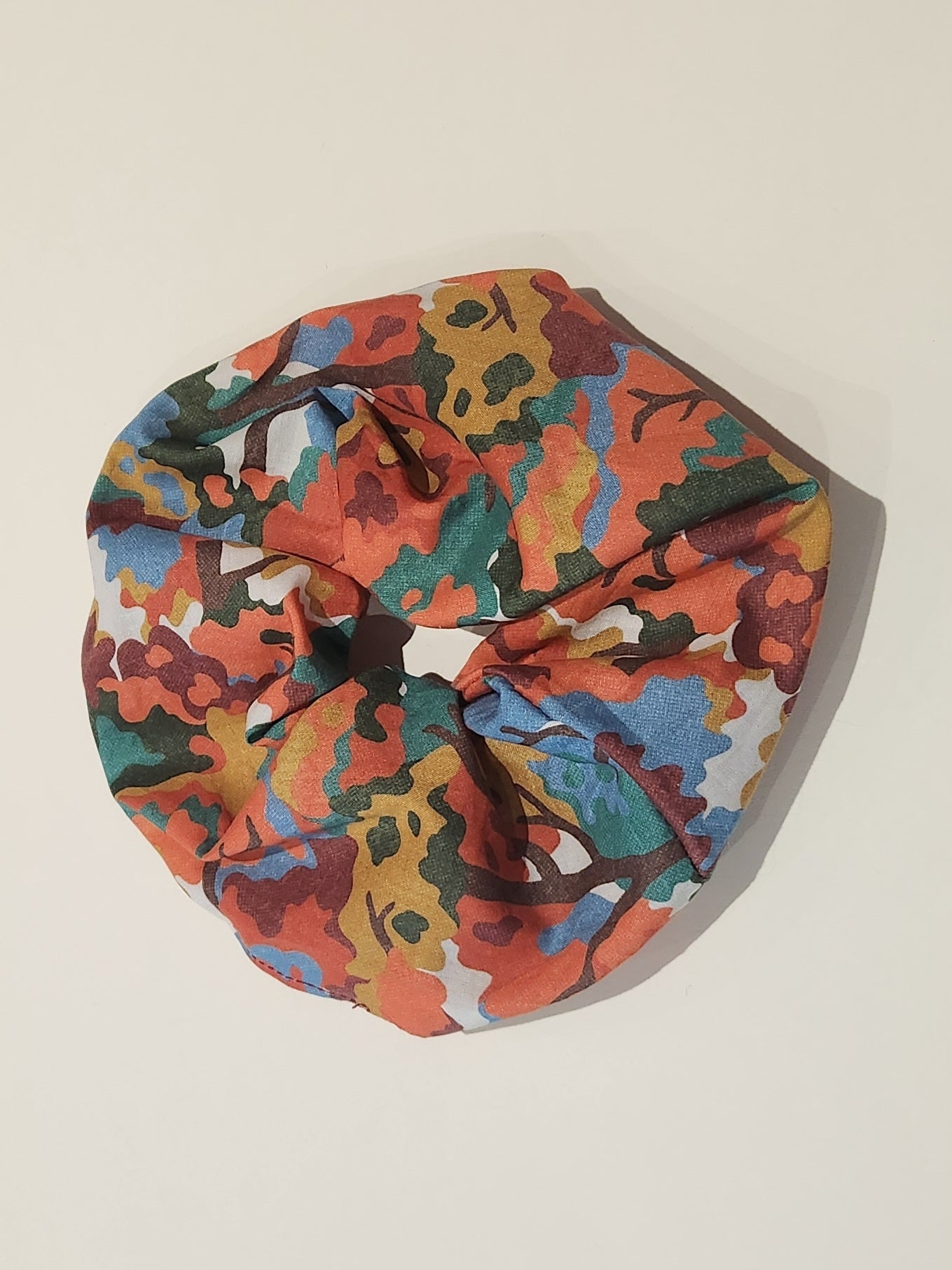 Handmade Scrunchie - Multicolour Camo