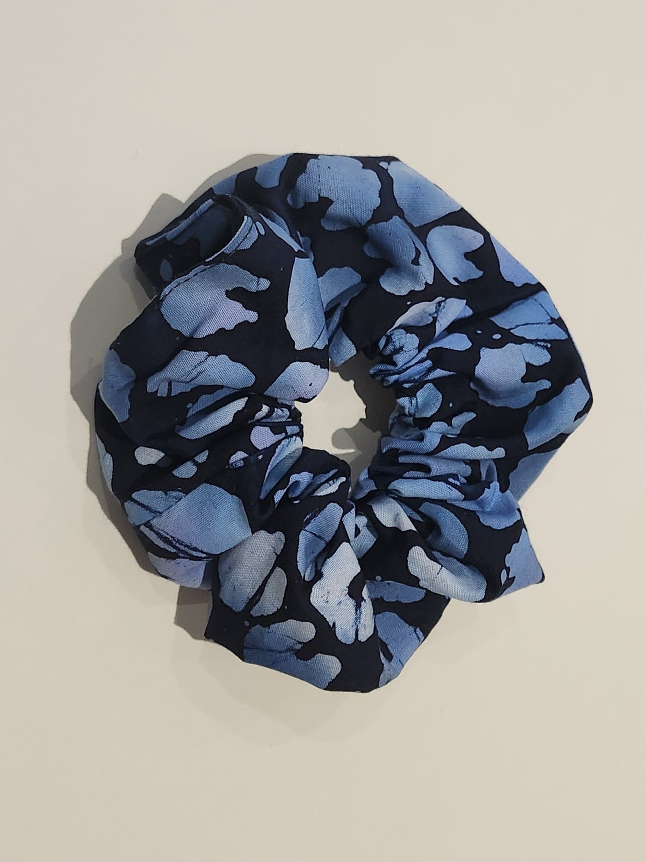 Handmade Scrunchie - Blue Leopard