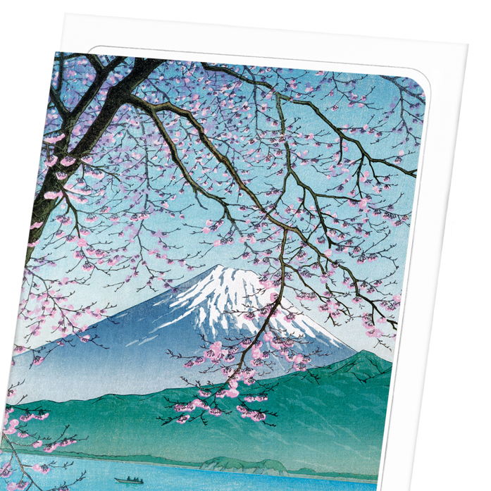 MOUNT FUJI IN SPRINGTIME: Japanese Greeting Card