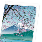Load image into Gallery viewer, MOUNT FUJI IN SPRINGTIME: Japanese Greeting Card
