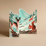 Carica l'immagine nel visualizzatore di Gallery, Winter Hike 3D die-cut concertina greetings card by Martin Stanev
