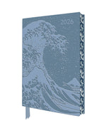 Load image into Gallery viewer, Katsushika Hokusai: The Great Wave 2026 Artisan Art Vegan Leather Diary Plan: Flame Tree Calendars
