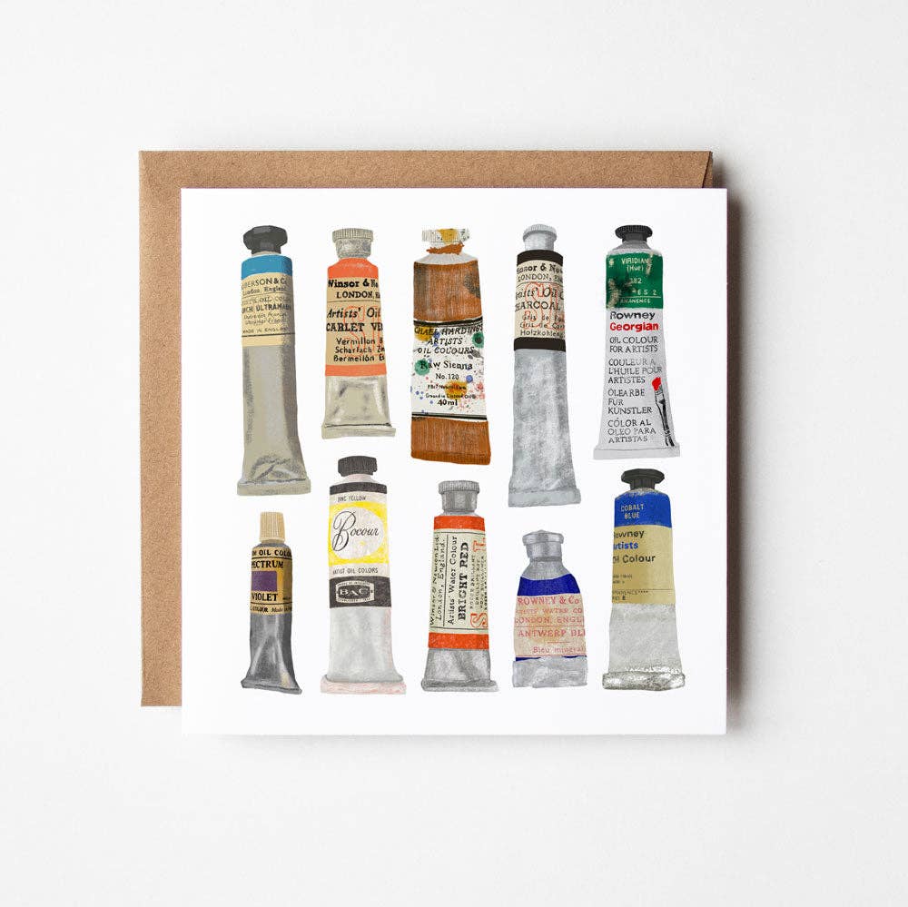 Art Palette - blank greetings card