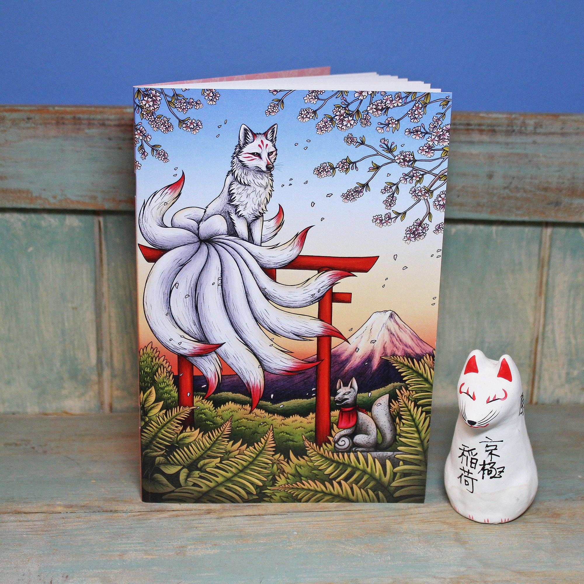 Kitsune Illustration Notebook - A5
