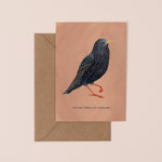 Load image into Gallery viewer, You’re Fabulous Starling – Greeting Card by Mister Peebles

