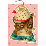 Load image into Gallery viewer, Spotty Hat Large Fandangle greeting card Madame Treacle
