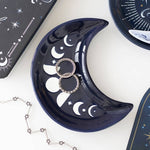 Load image into Gallery viewer, Blue Moon Phase Crescent Moon Trinket Dish
