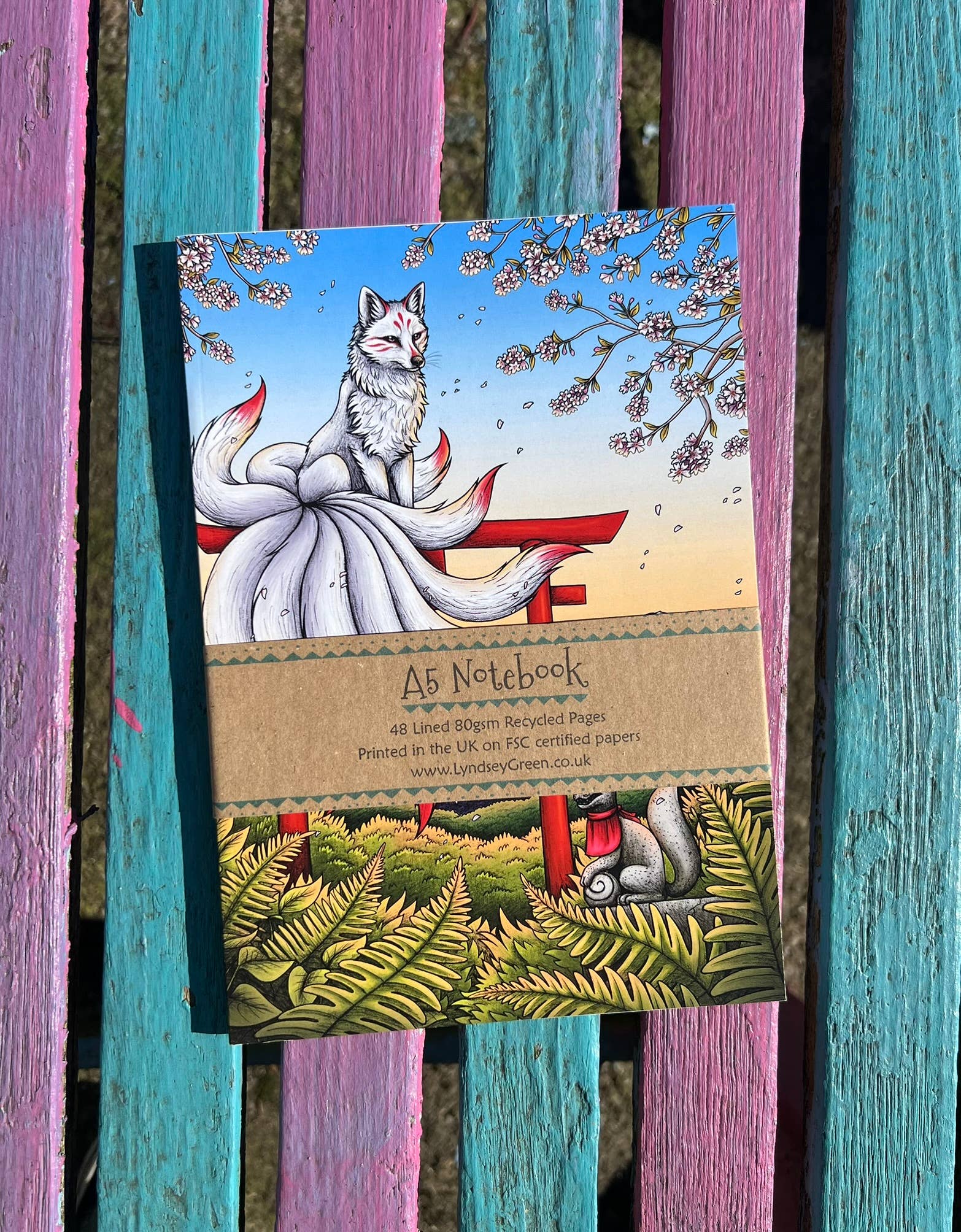 Kitsune Illustration Notebook - A5