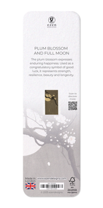 Load image into Gallery viewer, PLUM BLOSSOM AND FULL MOON: Japanese Bookmark
