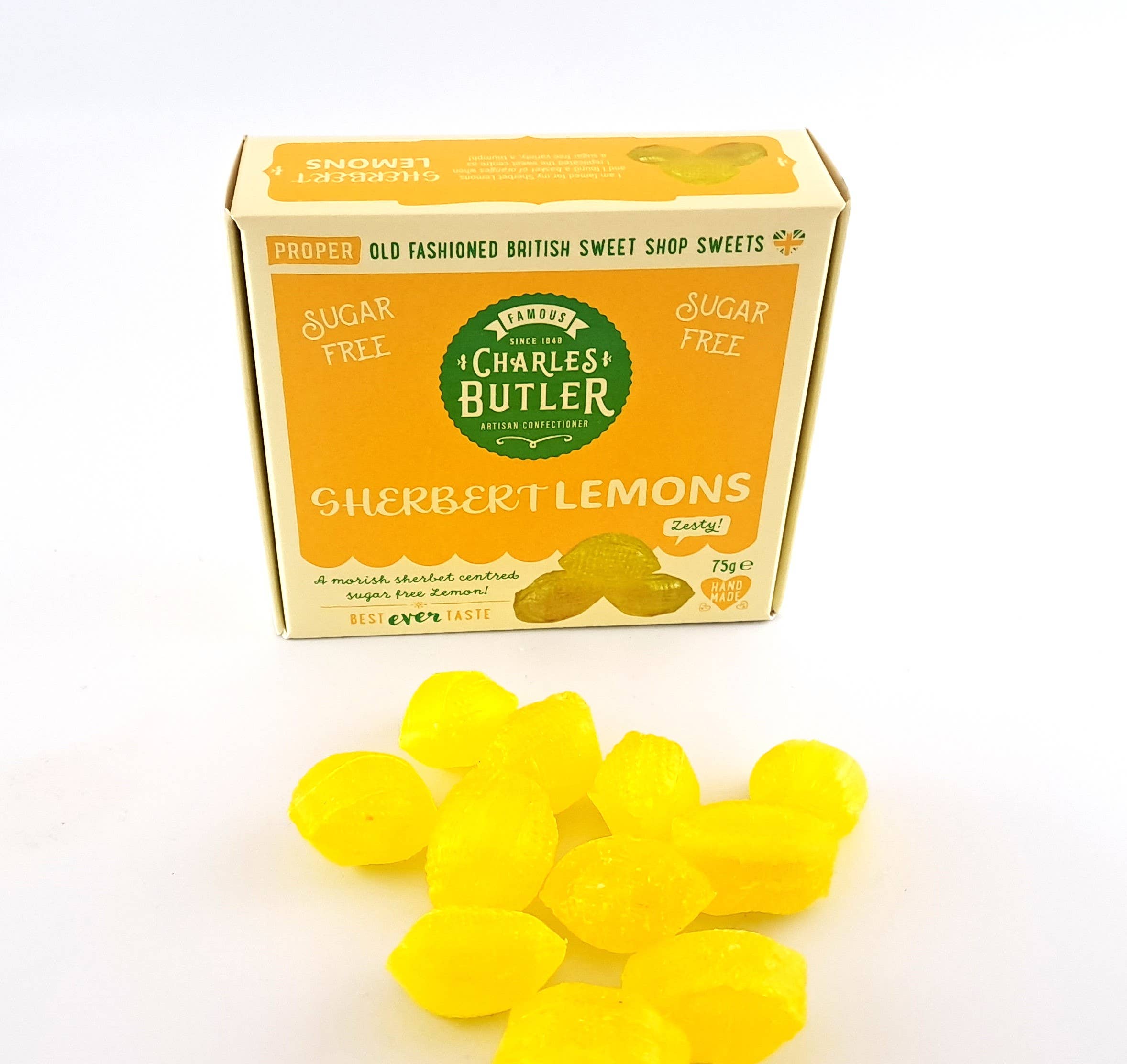 Charles Butler Sugar Free Sherbet Lemons 75g
