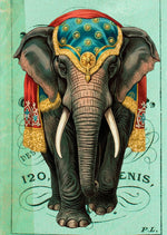 Carica l'immagine nel visualizzatore di Gallery, Elephant Hand Glittered Greeting Card Madame Treacle
