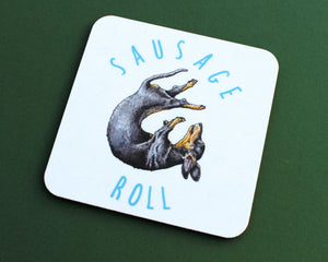 Sausage Roll Coaster - Dachshund -Drinks Coaster