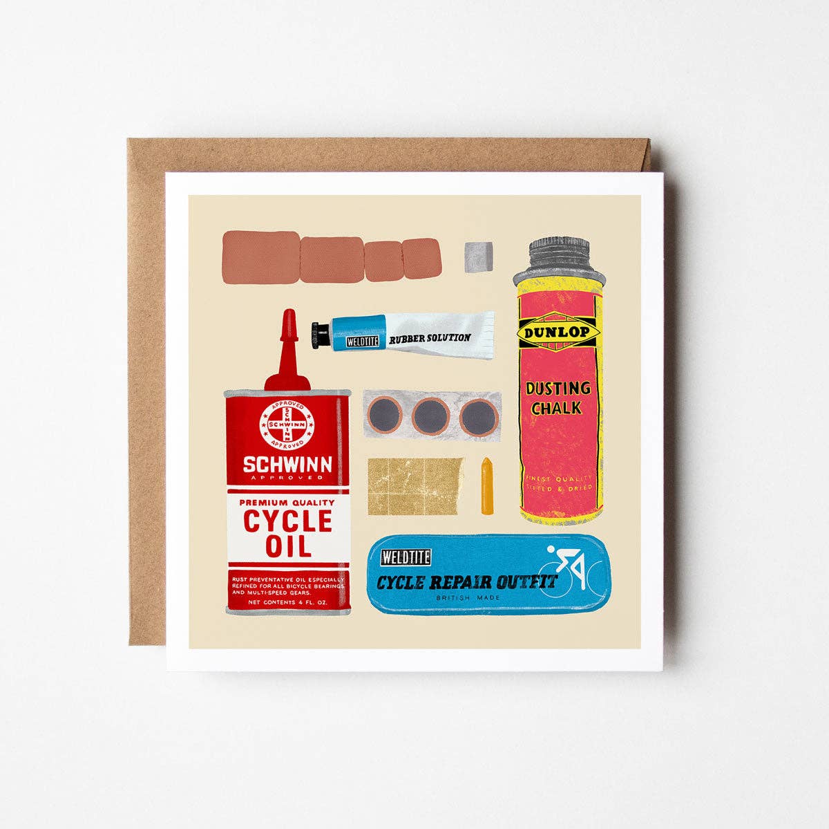 Cycling - blank greetings card Design Smith