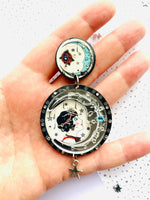 Load image into Gallery viewer, Whimsical Moon Dangle Earrings
