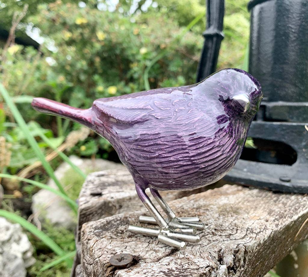 Brushed Purple Bird 12.5 cm
