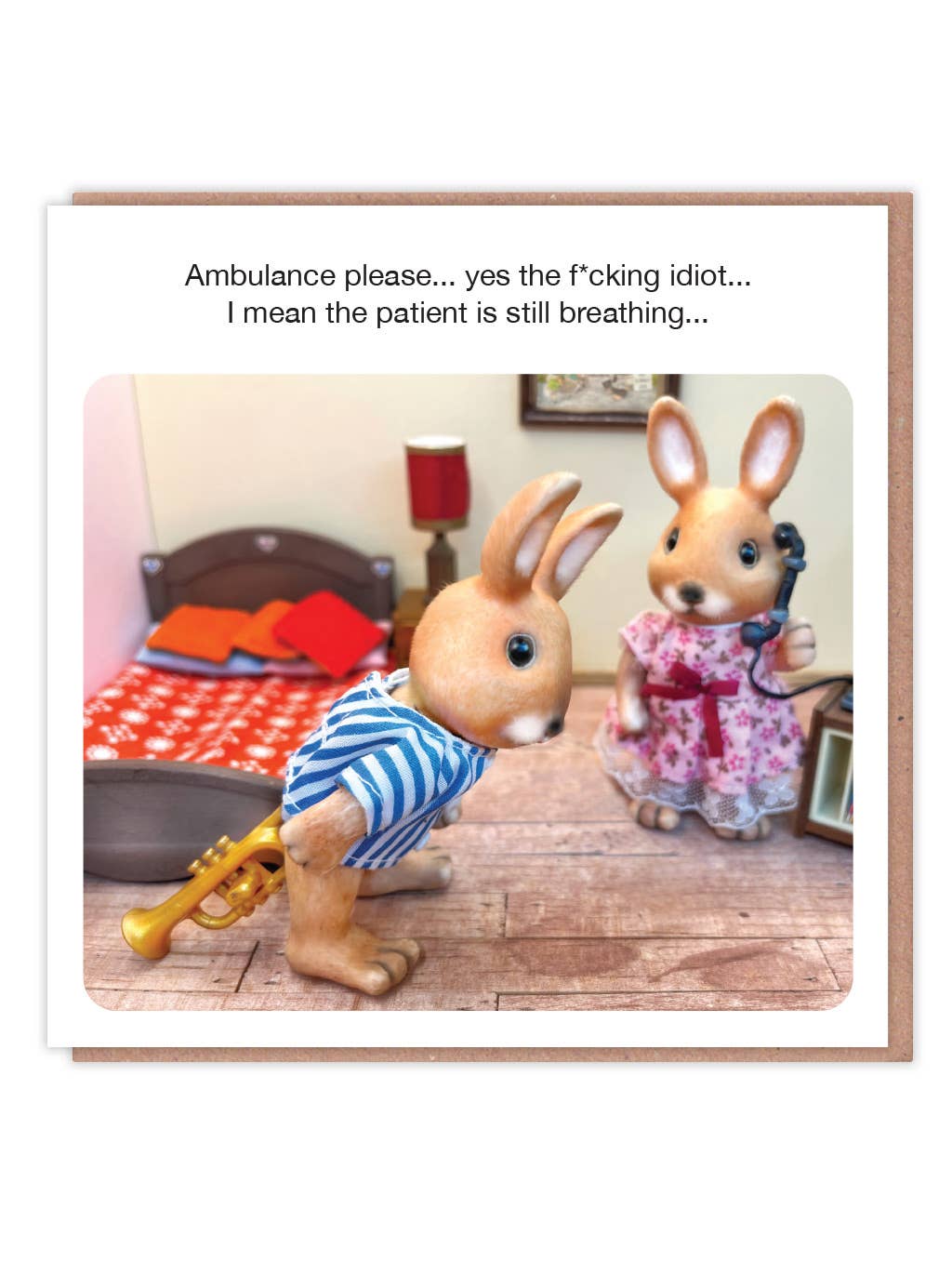 Funny Birthday Card Woodland Creatures - Ambulance Please