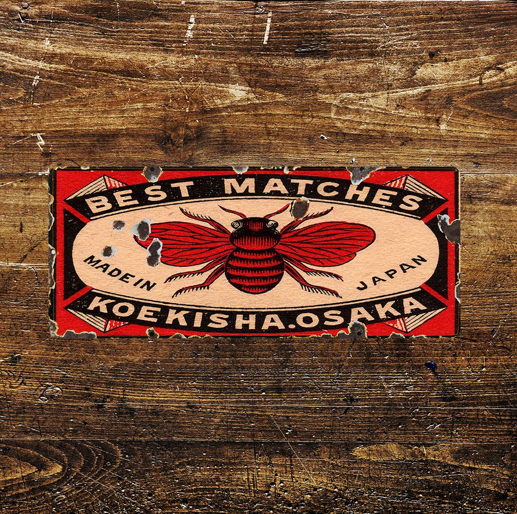 Vintage match box Japan lifestyle  art   Metal Sign: 24x12inch