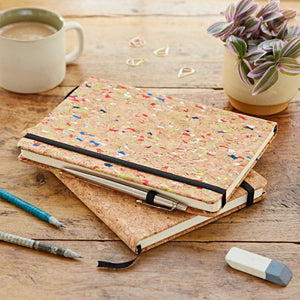 Natural Cork A5 Notebook: Multi-Colored