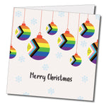 Laden Sie das Bild in den Galerie-Viewer, Merry Christmas Inclusive Progress Flag. Lgbtqia+ Xmas Card.
