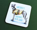 Load image into Gallery viewer, Whippet Coaster - Dog Drinks Coaster by Bewilderbeest
