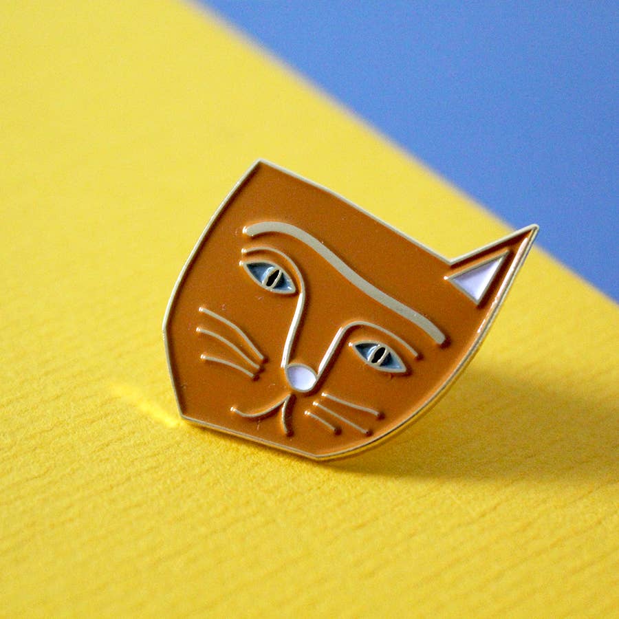 Vincat Van Gogh Cat Artist Pin