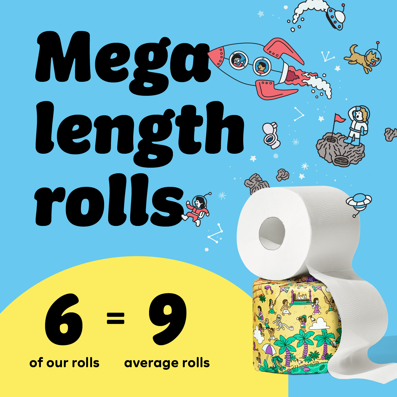 Extra Soft Limited Edition Toilet Tissue 6 Mega Rolls