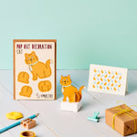 画像をギャラリービューアに読み込む, Pop Out Ginger Cat Greeting Card
