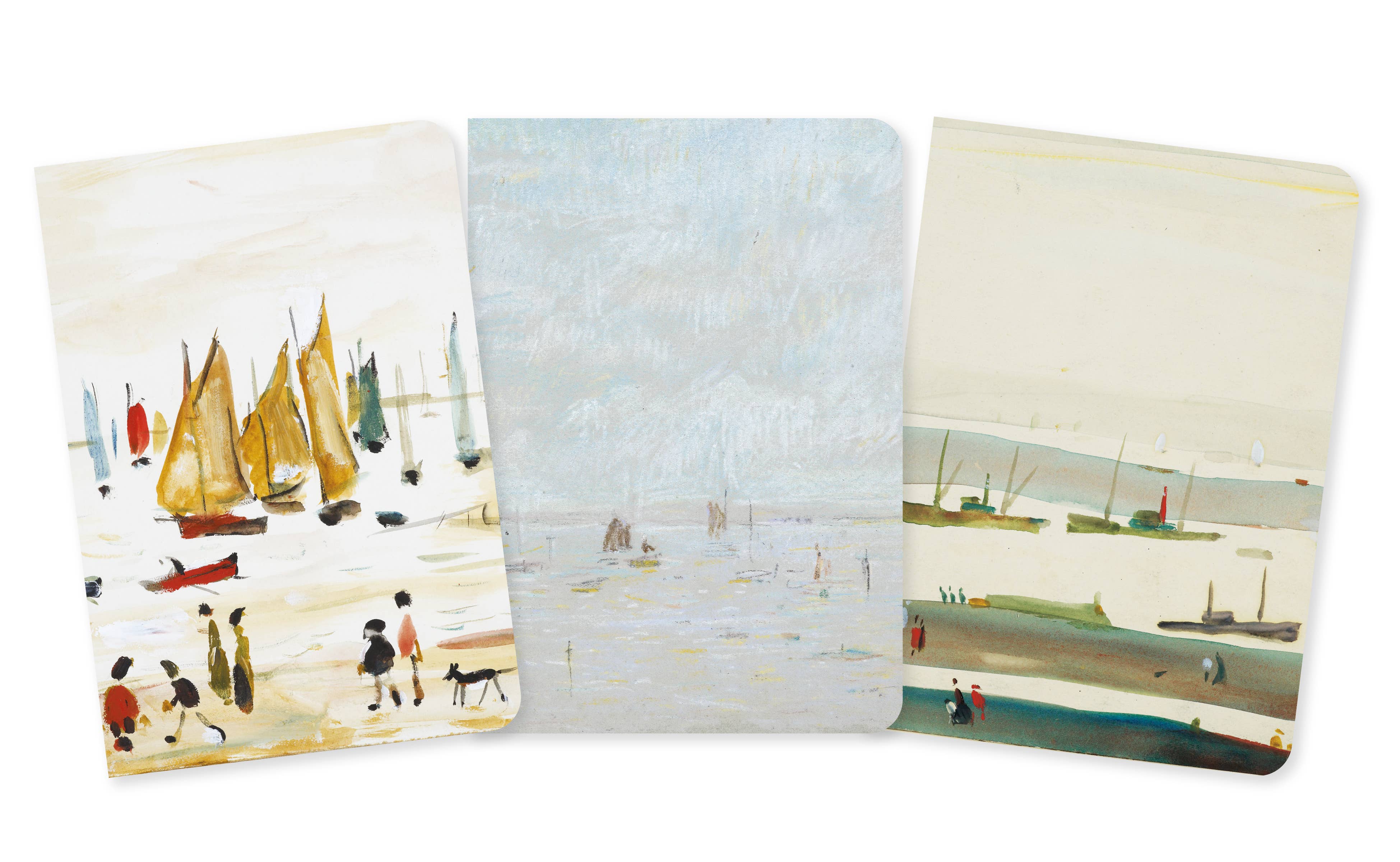 L.S. Lowry: Seascapes Set of 3 Midi Notebooks