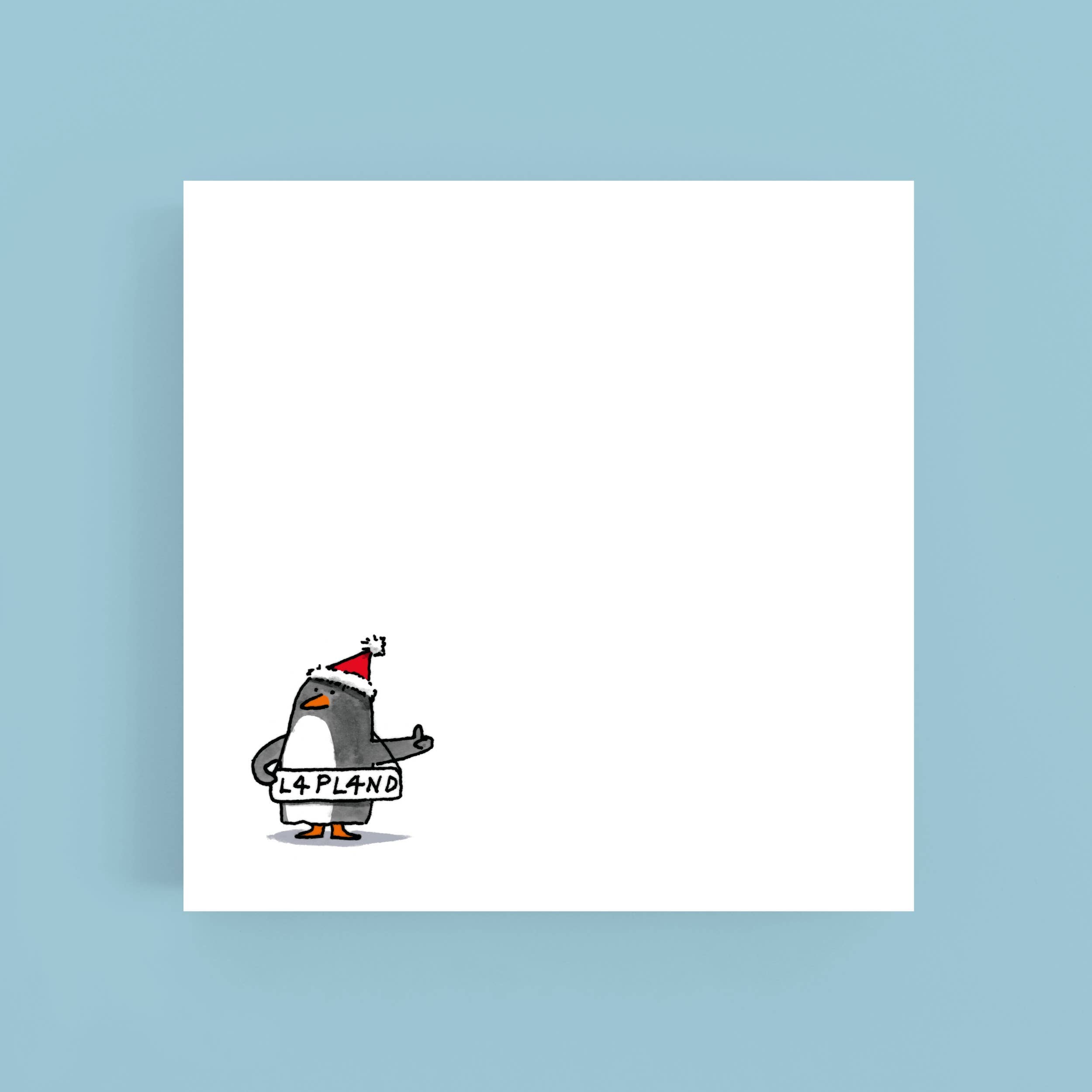 Penguin Hitchhiker - Christmas Card by Cardinky