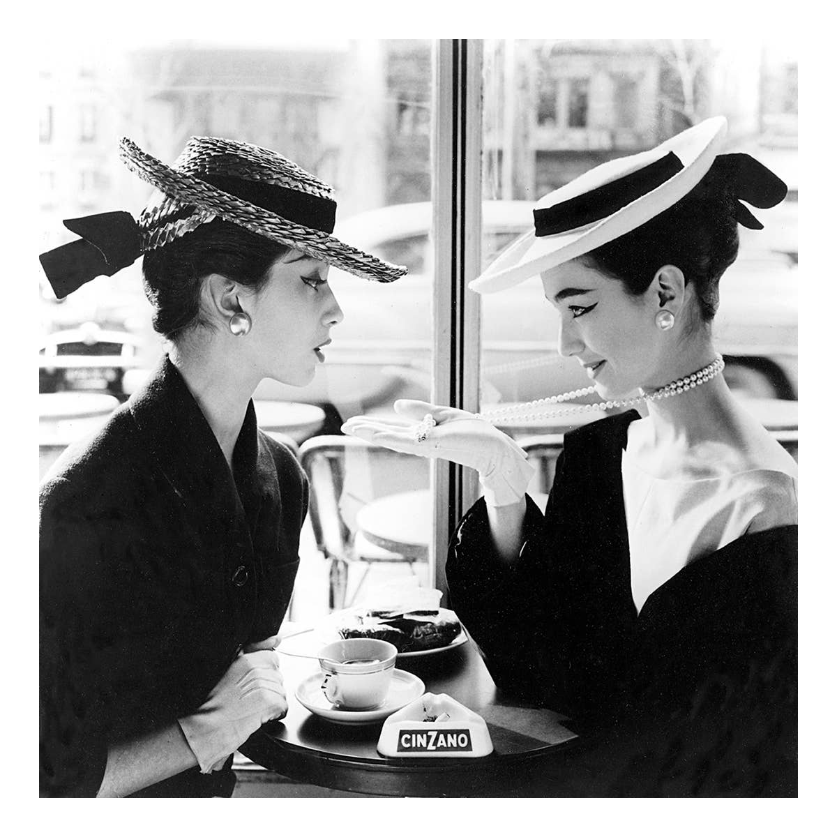 Ladies lunching  retro blank card