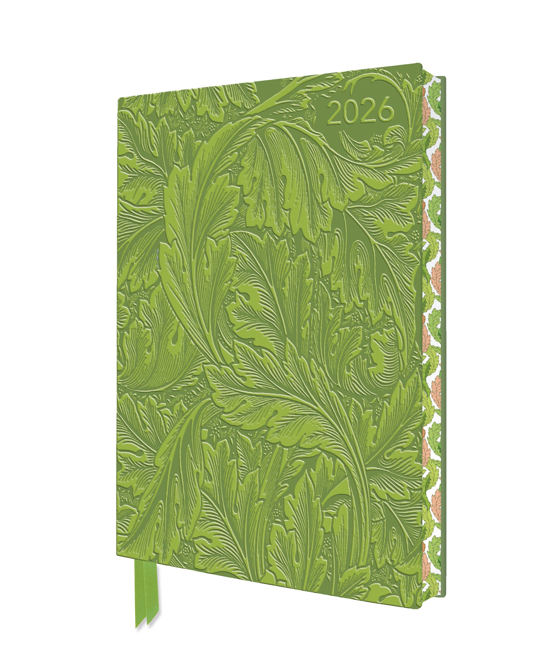 William Morris: Acanthus 2026 Artisan Art Vegan Leather Diary Plan: Flame Tree Calendars