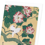 Load image into Gallery viewer, RICE BIRDS AND CAMELLIA: Japanese Greeting Card
